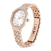 Dextera Octagon watch, Swiss Made, Metal bracelet, Gold tone, Rose gold-tone finish
